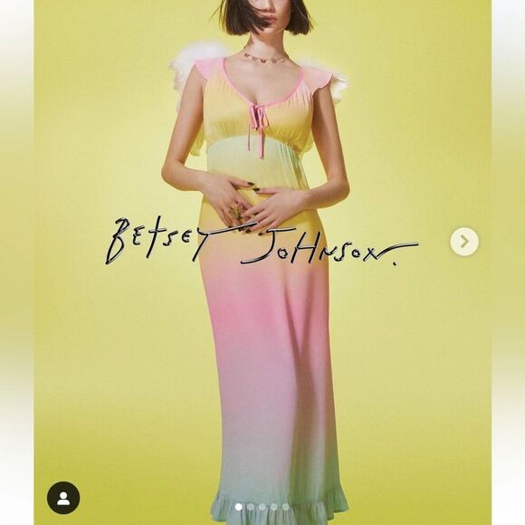 NWT BETSEY JOHNSON Rainbow Sunrise Ombré Dress XLarge Party Wedding Anniversary - Picture 1 of 10